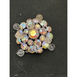 Vintage Weiss AB Rhinestone Layered Brooch